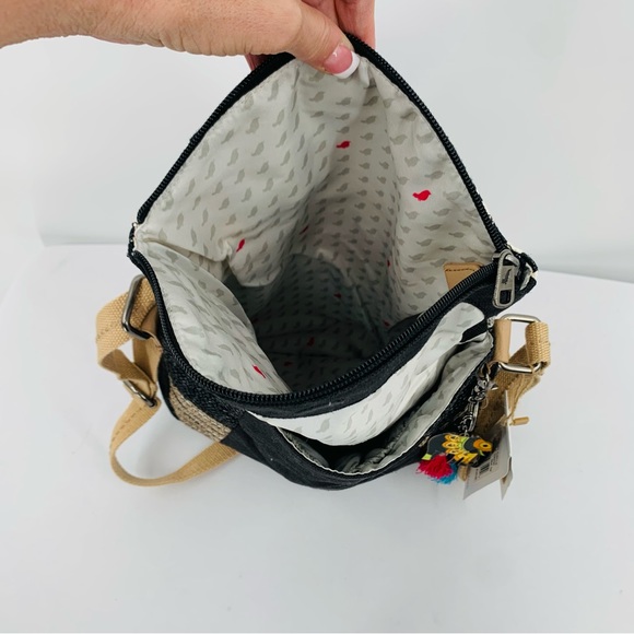 Sakroots Artist Circle Elephant Charms Canvas Foldover Crossbody Bag - Picture 9 of 15